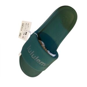 lululemon athletica Teal Slide Sandals